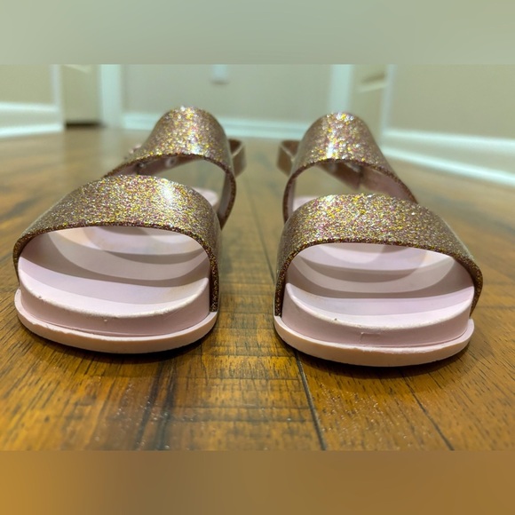 MINI MELISSA Pink Glitter Cosmic Sandals, Girls Size 1 - Picture 4 of 11